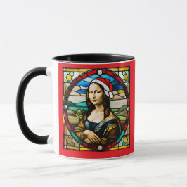 Taza Navidades de la Mona Lisa StainGlass
