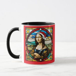 Taza Navidades de la Mona Lisa StainGlass