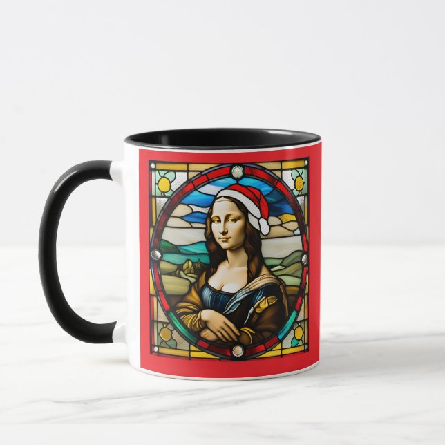 Taza Navidades de la Mona Lisa StainGlass (Izquierda)