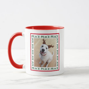 Taza Navidades de la paz y la alegría de los perros de 