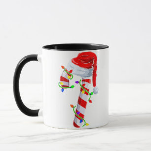 Taza Navidades de la tripulación de Candy Cane alumbran