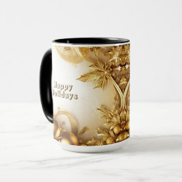Taza Navidades de las hojas doradas