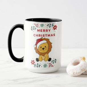 Taza Navidades de leones niegan a los animales de invie