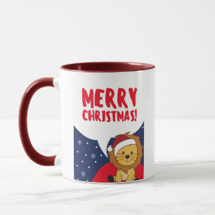 Taza Navidades de leones niegan a los animales de invie
