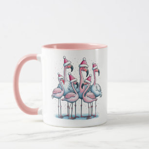 Taza Navidades de los flamencos rosados Coffee Mug
