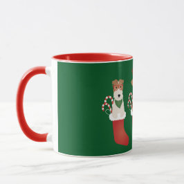 Taza Navidades de los perros de la cadena Welsh Wire Fo