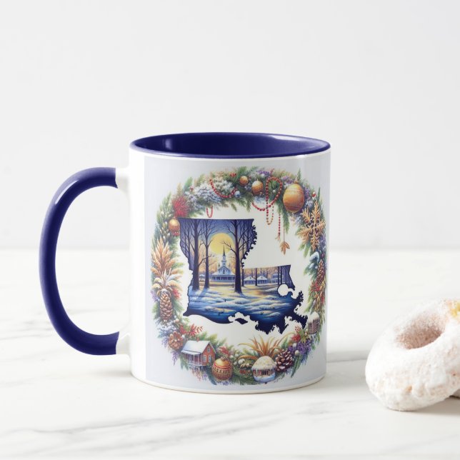 Taza Navidades de Luisiana (Con donut)