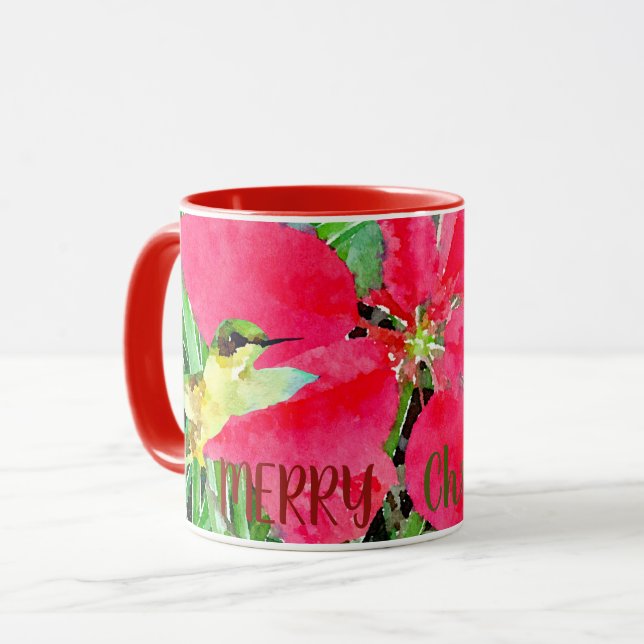 Taza Navidades de mariposas y colibríes (Anverso izquierdo)