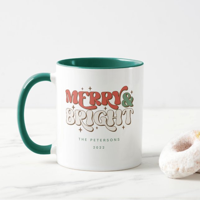 Taza Navidades de Merry & Bright Retro (Con donut)