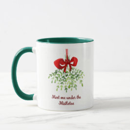 Taza Navidades De Mistletoe Cita Romántica Divertida