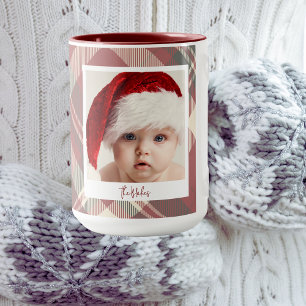 Taza Navidades de moda Mug   Personalizado doble foto r
