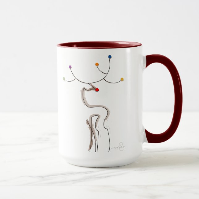 Taza Navidades de nariz roja reno (Derecha)