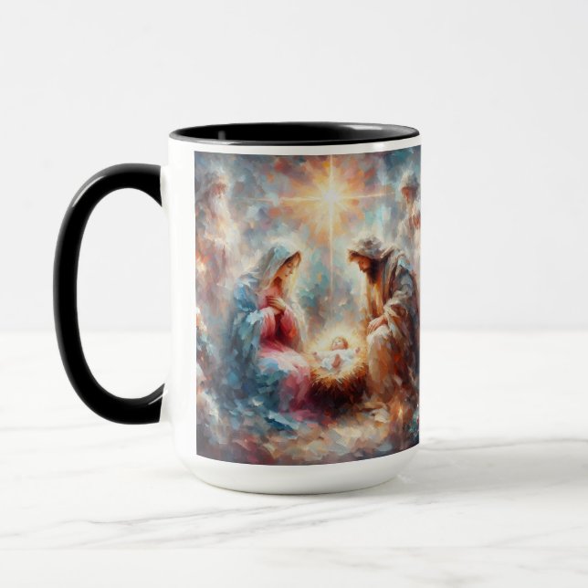 Taza Navidades de Nativity Scene Manger Coffee Mug Cup (Izquierda)