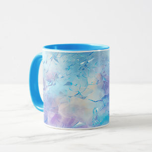 Taza Navidades de Nieve de Hielo Púrpura Azul Aqua