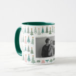 Taza Navidades de noel de colores de árboles de navidad<br><div class="desc">Navidades de noel de color navideño envolviendo hojas de papel</div>
