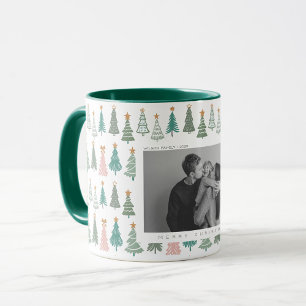Taza Navidades de noel de colores de árboles de navidad
