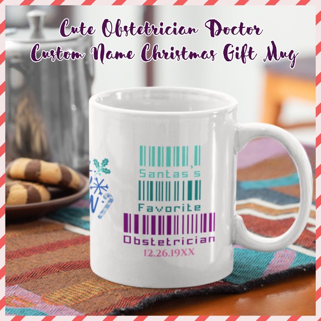 Taza Navidades de nombres personalizados de doctor de O (Subido por el creador)