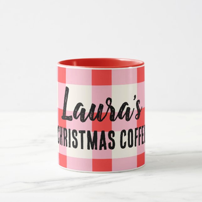 Taza Navidades de nombres personalizados personalizados (Centro)
