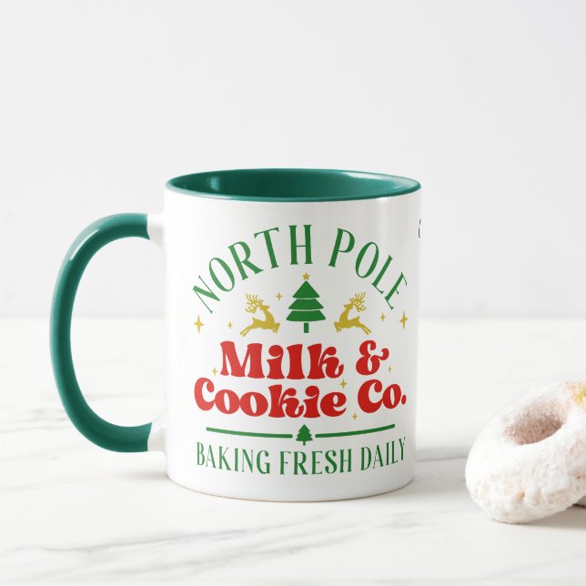 Taza Navidades de North Pole Milk and Cookie Company (Con donut)