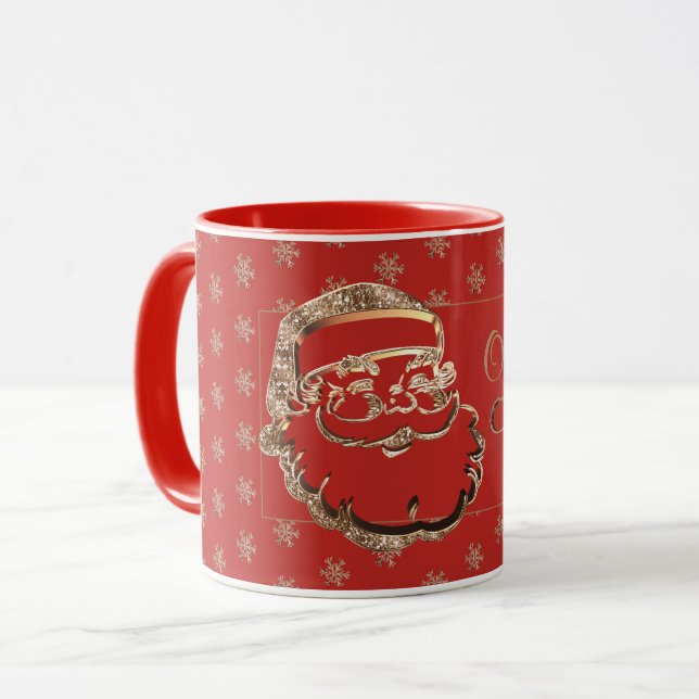 Taza Navidades de Olivia Mug Cute Santa Red (Anverso izquierdo)