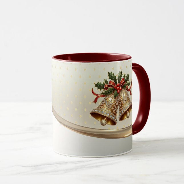 Taza Navidades de oro Bells Holiday Mug (Anverso derecho)