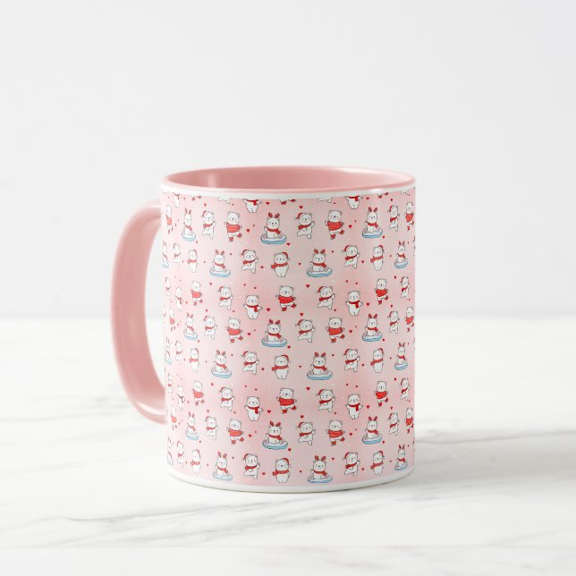Taza Navidades de oso polar sin soldadura (Anverso izquierdo)