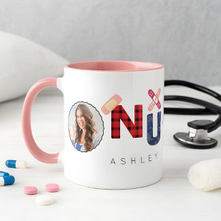 Taza Navidades de Personalizado lindo Enfermero Regalo