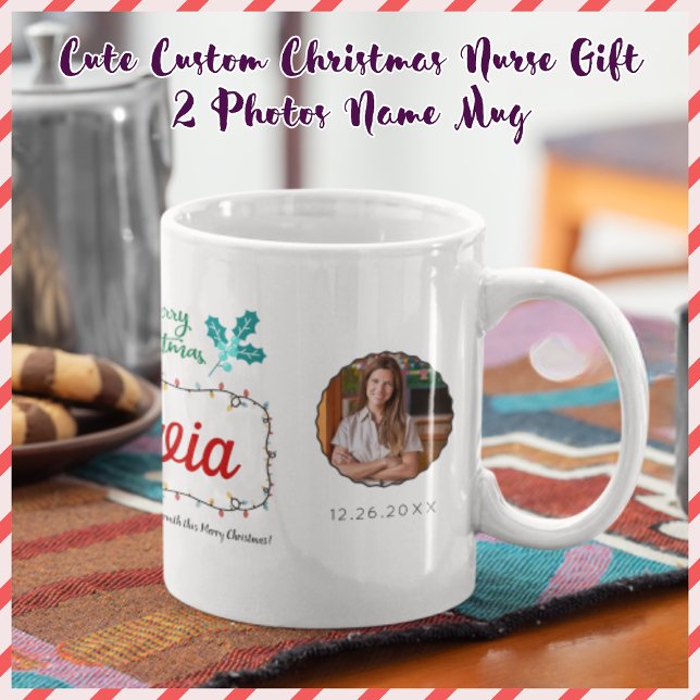 Taza Navidades de Personalizado lindo Enfermero Regalo  (Subido por el creador)