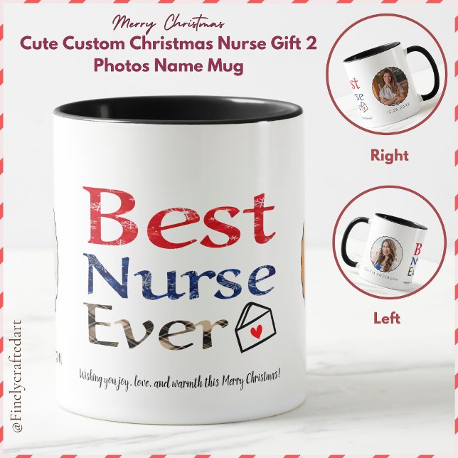 Taza Navidades de Personalizado lindo Enfermero Regalo  (Subido por el creador)