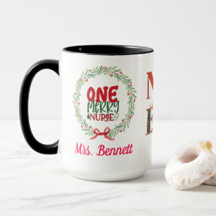 Taza Navidades de Personalizado lindo Noel Nurse Gift