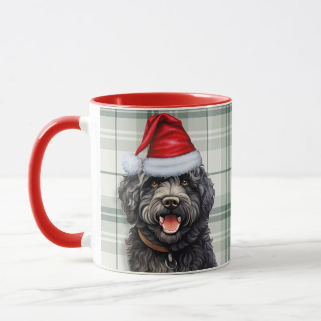 Taza Navidades de Placas Verdes de la Fiesta de Perro d (Izquierda)