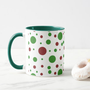 Taza Navidades de puntos cúrcute de polka