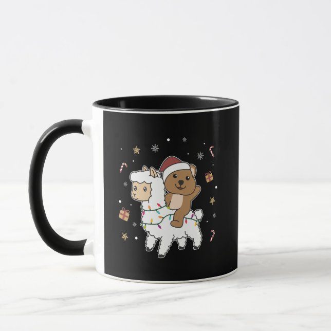 Taza Navidades de Quokka Llama Niegan a los animales de (Izquierda)
