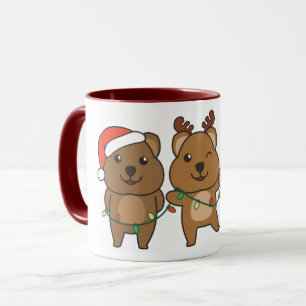 Taza Navidades de Quokka Navidades Animales Cute Quokka
