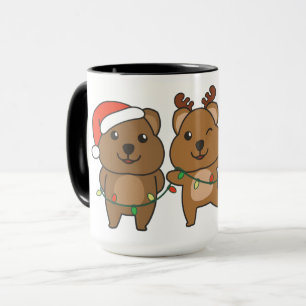 Taza Navidades de Quokka Navidades Animales Cute Quokka