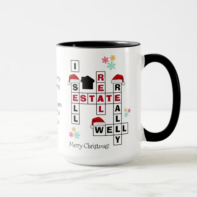 Taza Navidades de regalo de Real Estate Realtor (Derecha)