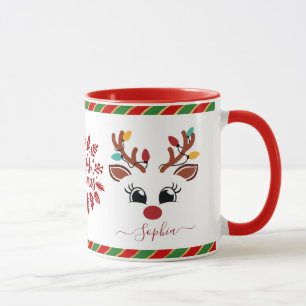 Taza Navidades de renos pequeños chocolate caliente