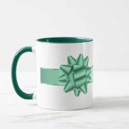 Taza Navidades de Sage Green Ribbon Bow