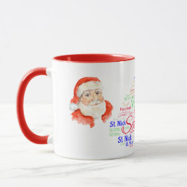 Taza Navidades de Santa Claus Café de arte de palabra