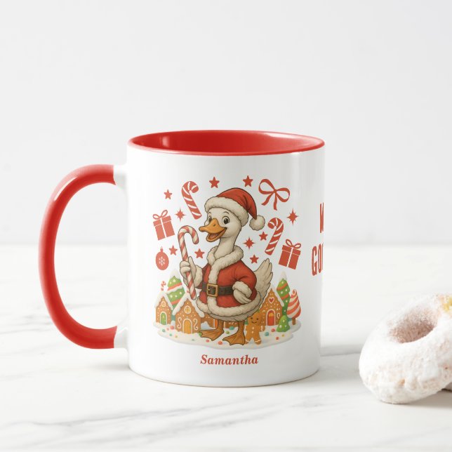 Taza Navidades de Santa Goose (Con donut)