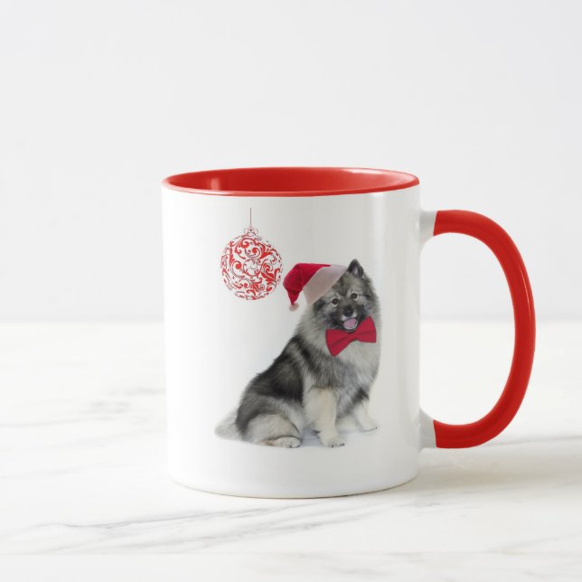 Taza Navidades de Santa Keeshond Mug (Derecha)
