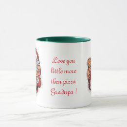 Taza Navidades de Santa Pizza Fiestas Mug editable