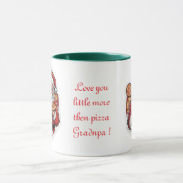 Taza Navidades de Santa Pizza Fiestas Mug editable