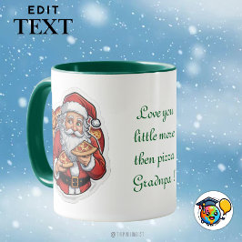 Taza Navidades de Santa Pizza Fiestas Mug editable