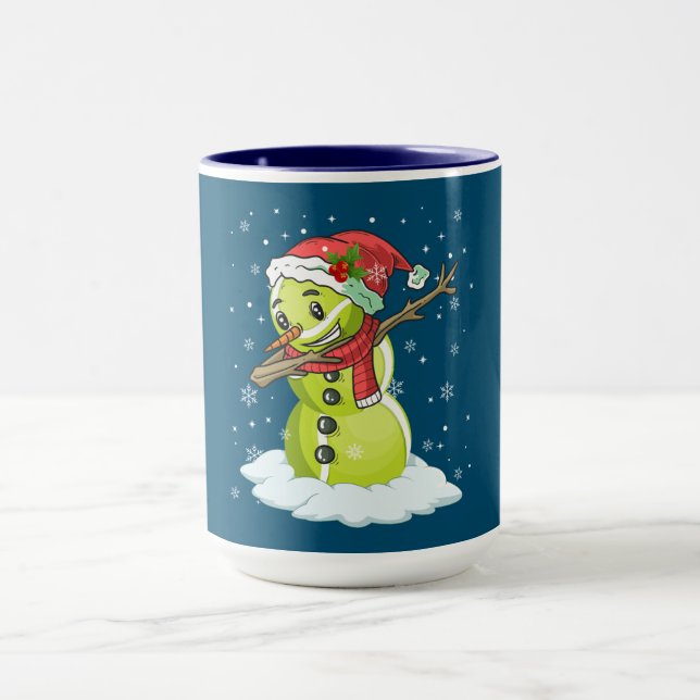 Taza Navidades de Tee en la bola de tenis de Snowman (Centro)