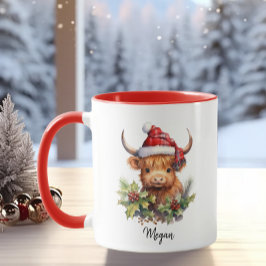 Taza Navidades de ternera de vacas de la montaña de Cua