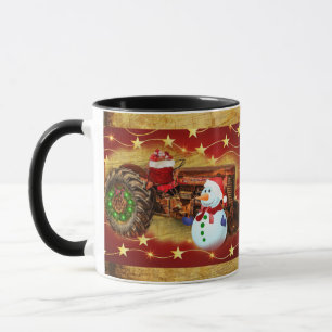 Taza Navidades de Tractores Rojos de Frosty