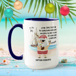 Taza Navidades de Uho Ho Pirate Santa Ship Rum