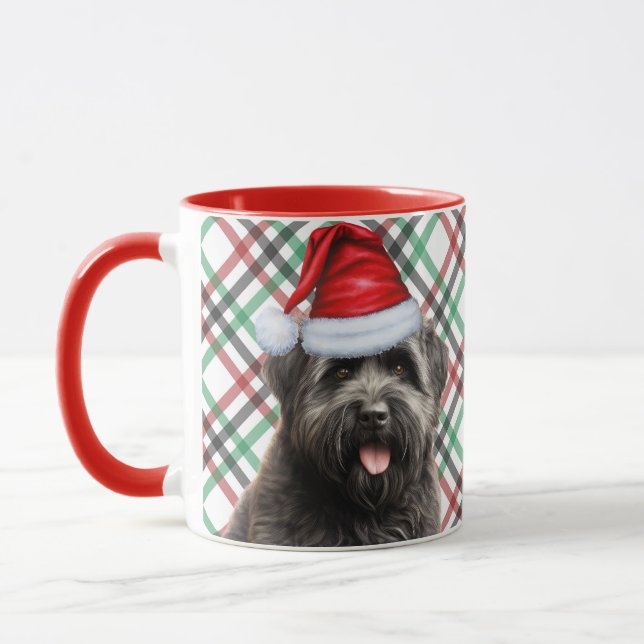 Taza Navidades de vacaciones de Bouvier Dog Lover (Izquierda)