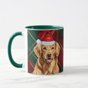 Taza Navidades de vacaciones de Golden Retriever Lover